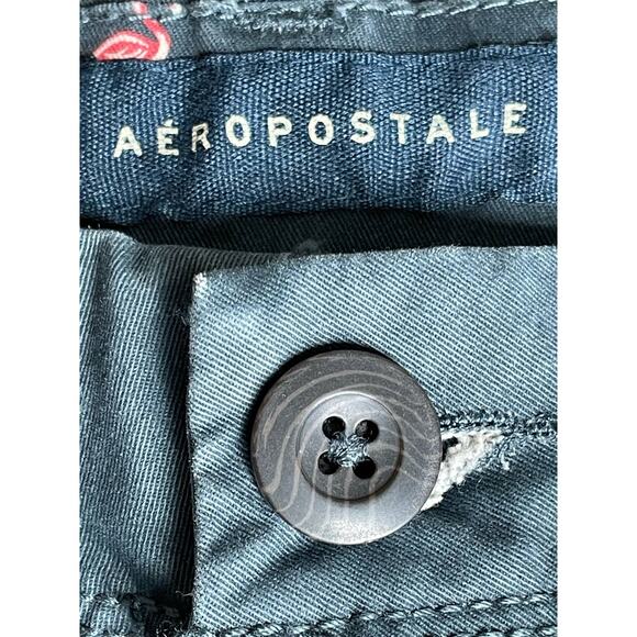 AEROPOSTALE Pink Flamingo print Blue Chino Shorts Size 31 - Picture 10 of 10